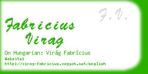 fabricius virag business card