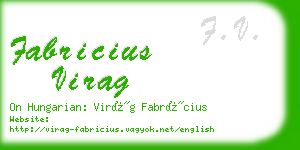 fabricius virag business card
